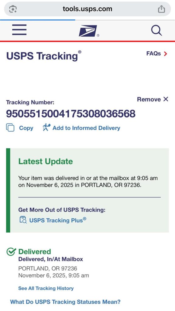 Verified Delivery Tracking Proof 5